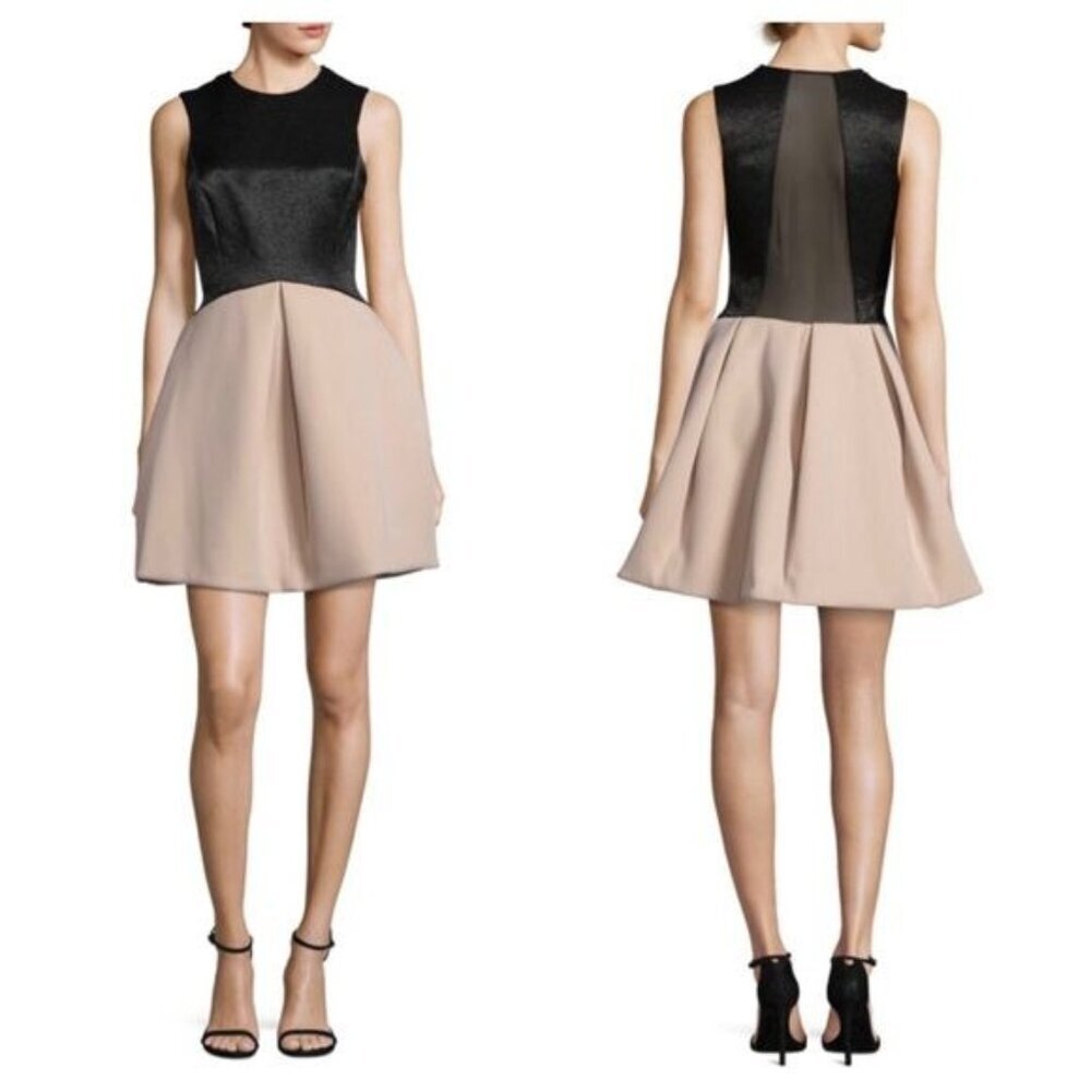 Halston Heritage  Sleeveless Fit Flared Dress Mini Women's Dress Size 0 ($445)